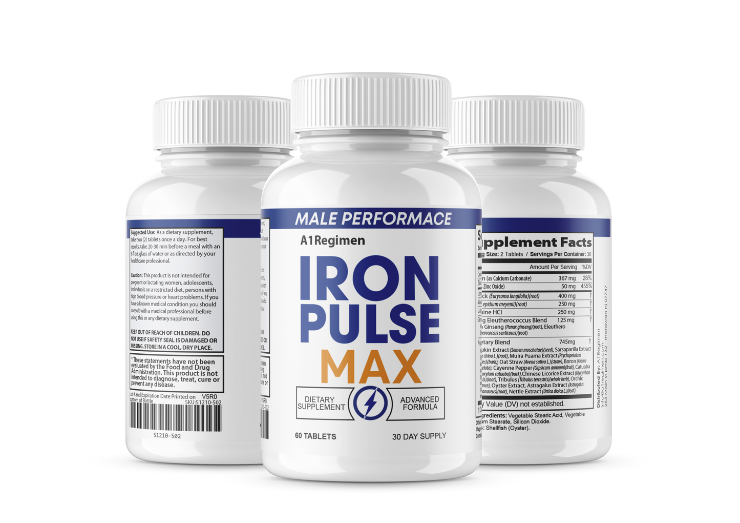 (2 Pack) Iron Pulse MAX - Max Performance Male Supplement