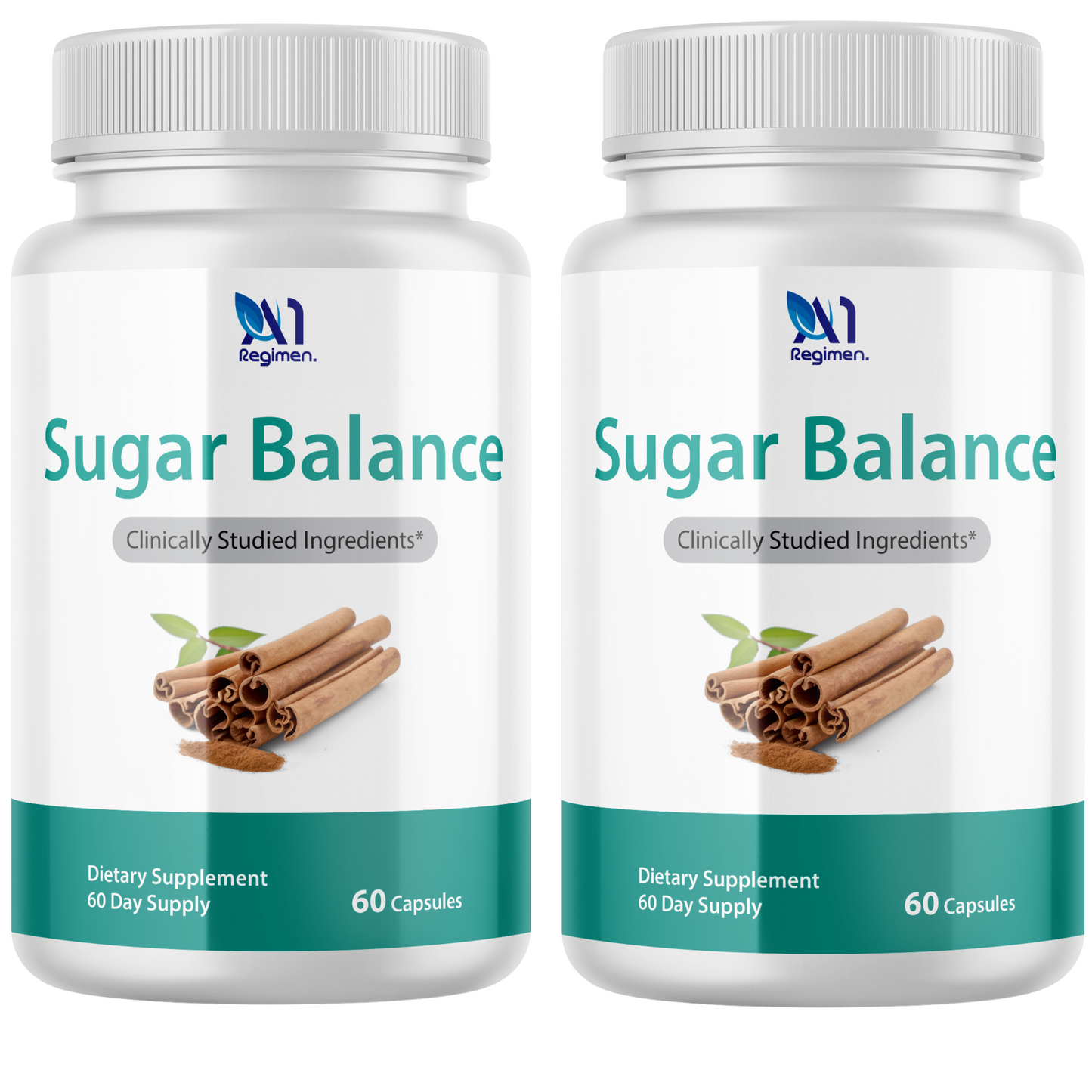 2 BOTTLES Sugar Balance Advanced Formula All Natural Blood Sugar Support Supplement 120 Caps