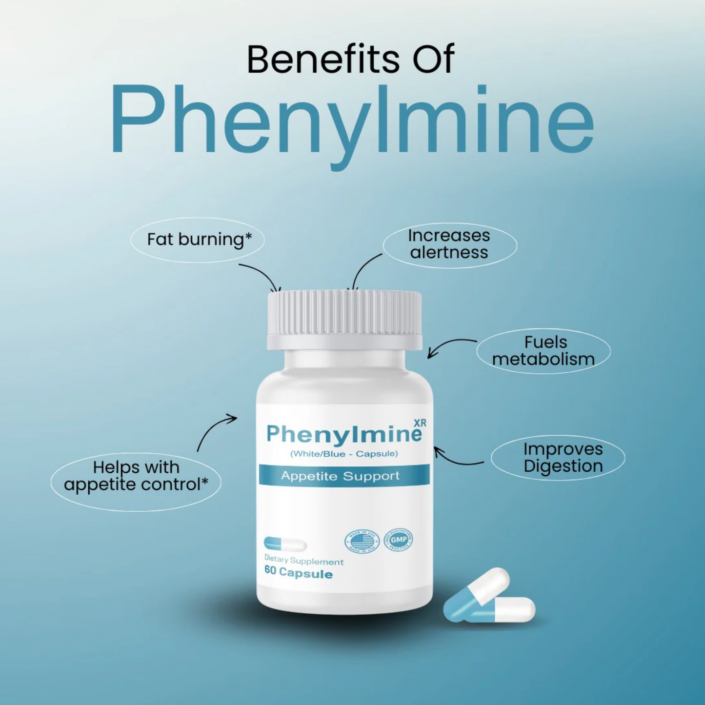 Phenylmine Extra Strength Best Appetite Suppressant 37.5