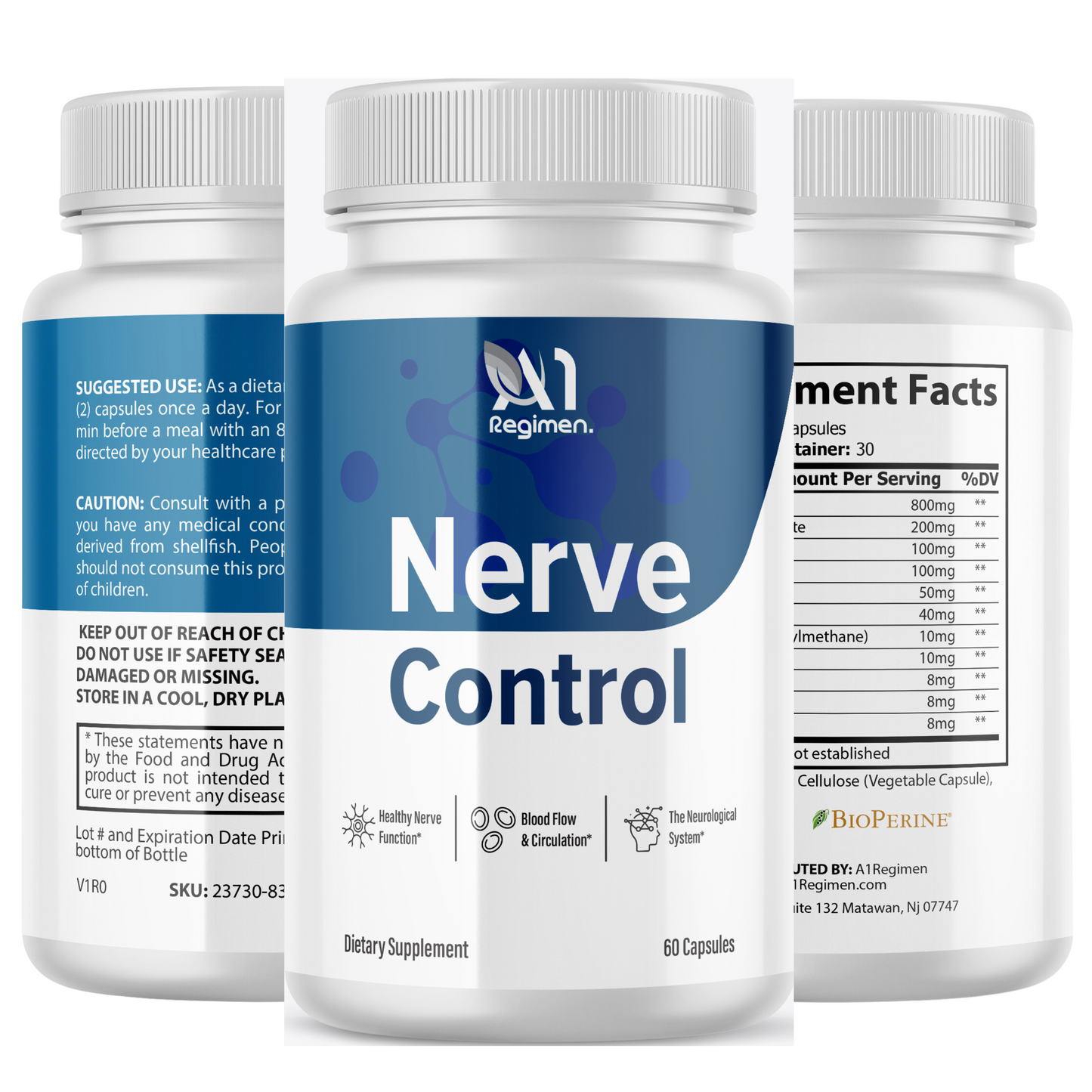 Nerve Control - 2 Month Supply - Central Nervous System Support