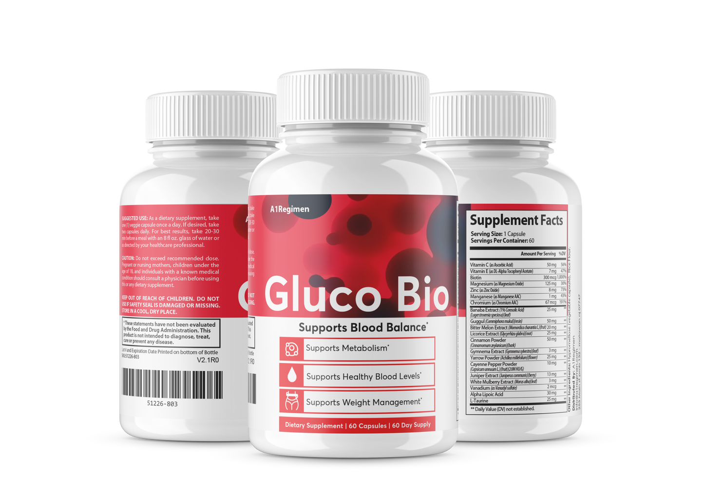 (2 PACK) GlucoBio -  Blood Support Optimizer