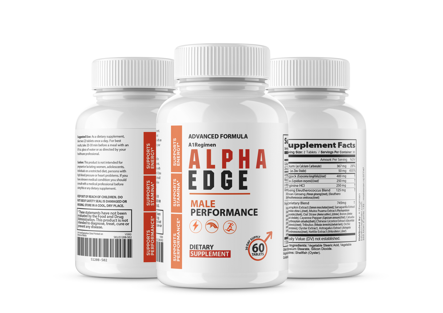 (2 Pack) Alpha Edge - Max Performance Male Supplement