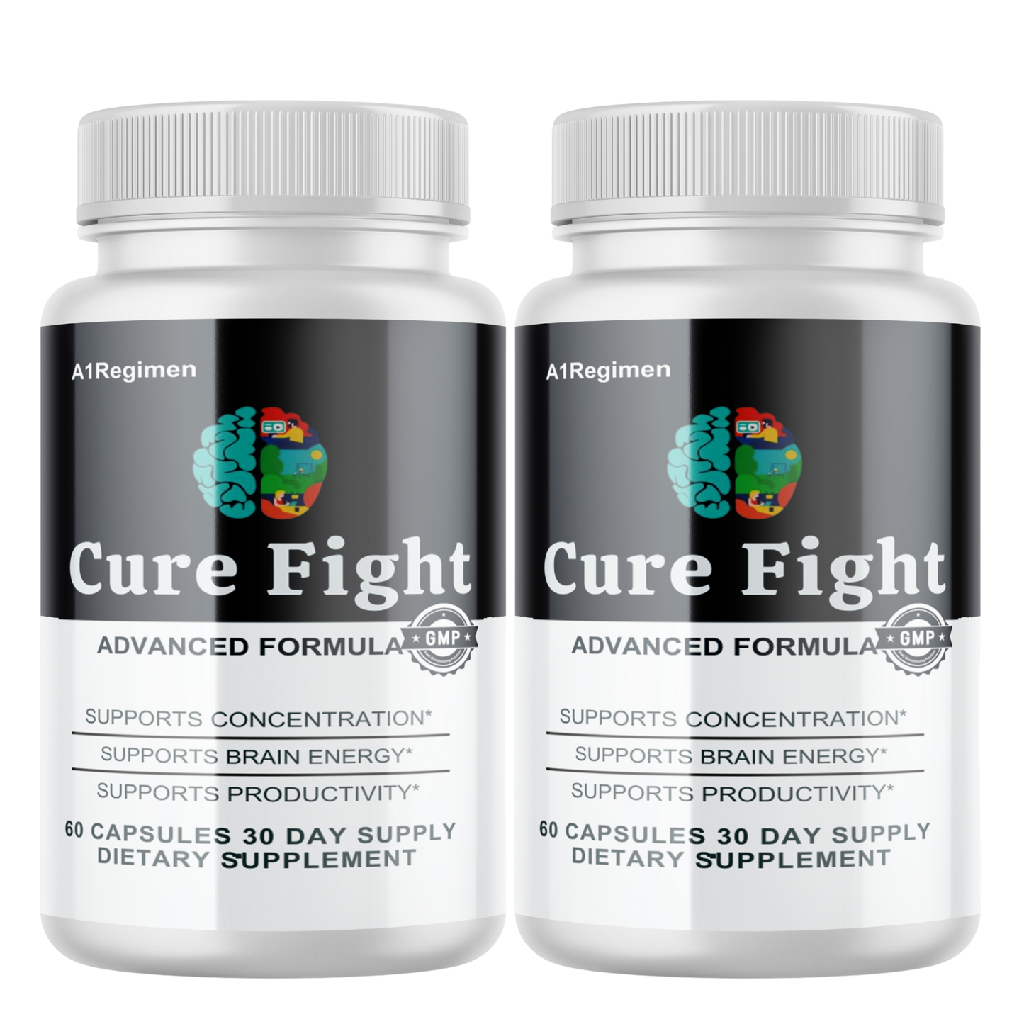 (2) Cure Fight Official Brain, Cognitive & Focus Support