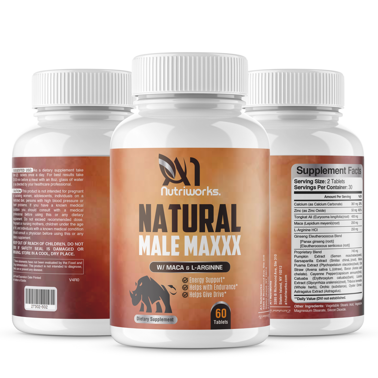 2 Bottles Natural Male Performance Booster Enhancement & Enlargement