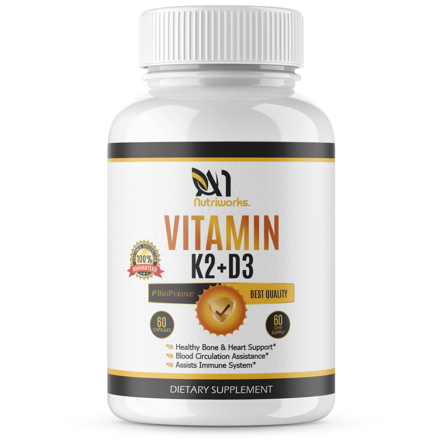 Vitamin D3 + K2 With Bioperine and Calcium