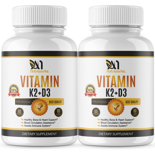 Vitamin D3 + K2 With Bioperine and Calcium 3 Month Supply