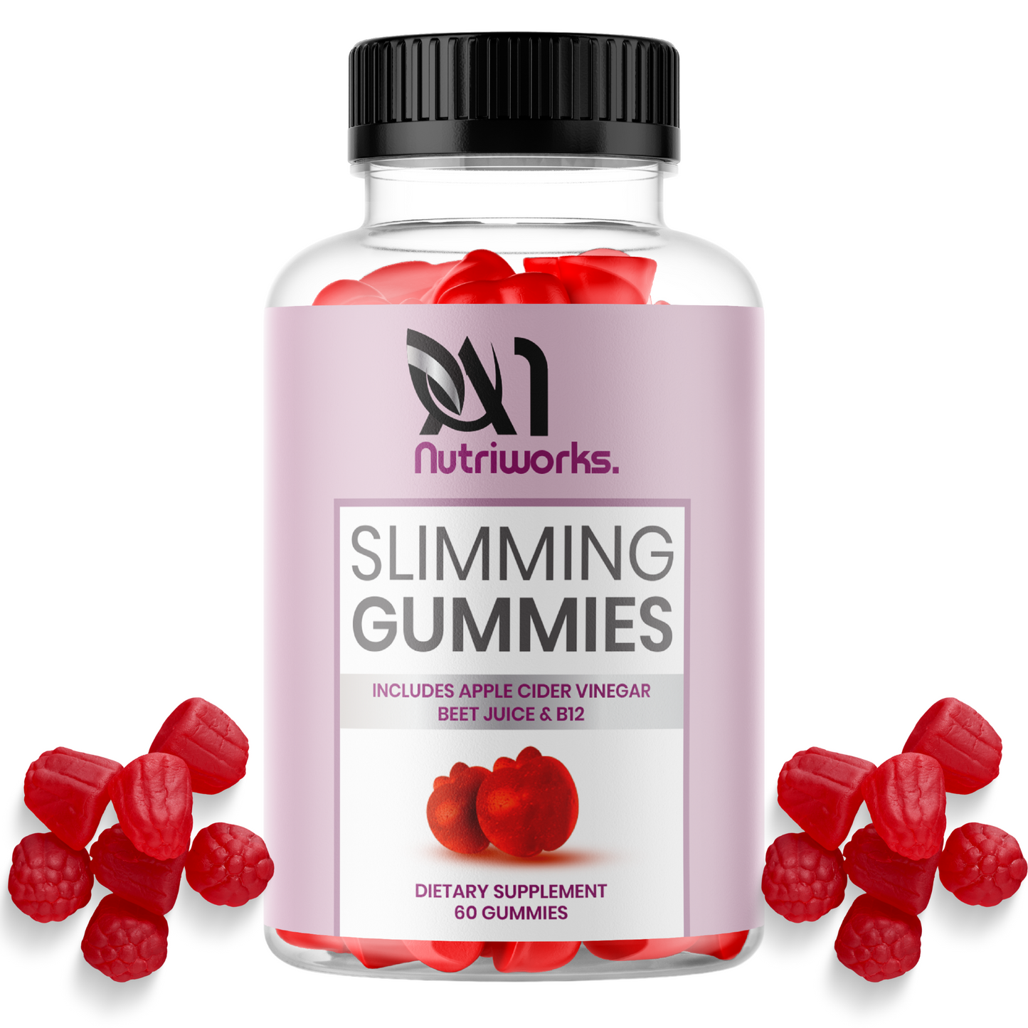 1 Bottle Slimming Gummies ACV Gummies Advanced It Works Formula 60 Count