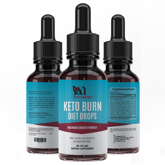 1 Month Supply - Keto Burn Diet Drops - Weight Loss Supplement Fat Burn Appetite Metabolism Ketosis