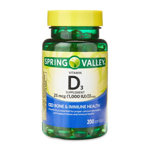 Vitamin D3 1000 IU 25 mcg, 200 Softgels  immune health  vitamina D3  Softgel 200